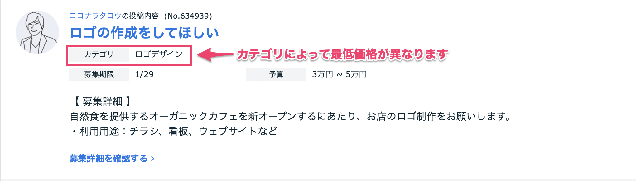 カテゴリごとのココナラ募集の最低依頼価格 – ココナラヘルプ